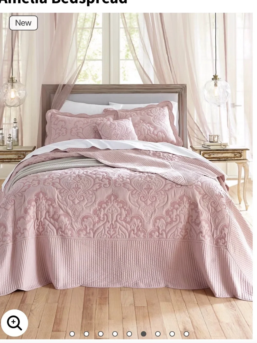 Brylanne Home Pale Rose Quilted Bedspread KING